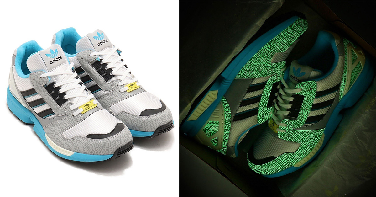 atmos x adidas ZX 8000 Glow In